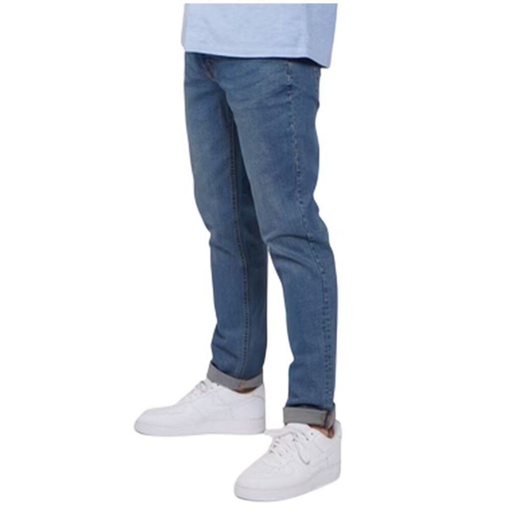 Firetrap Mens Rom Cotton Straight Jeans / Mid Wash